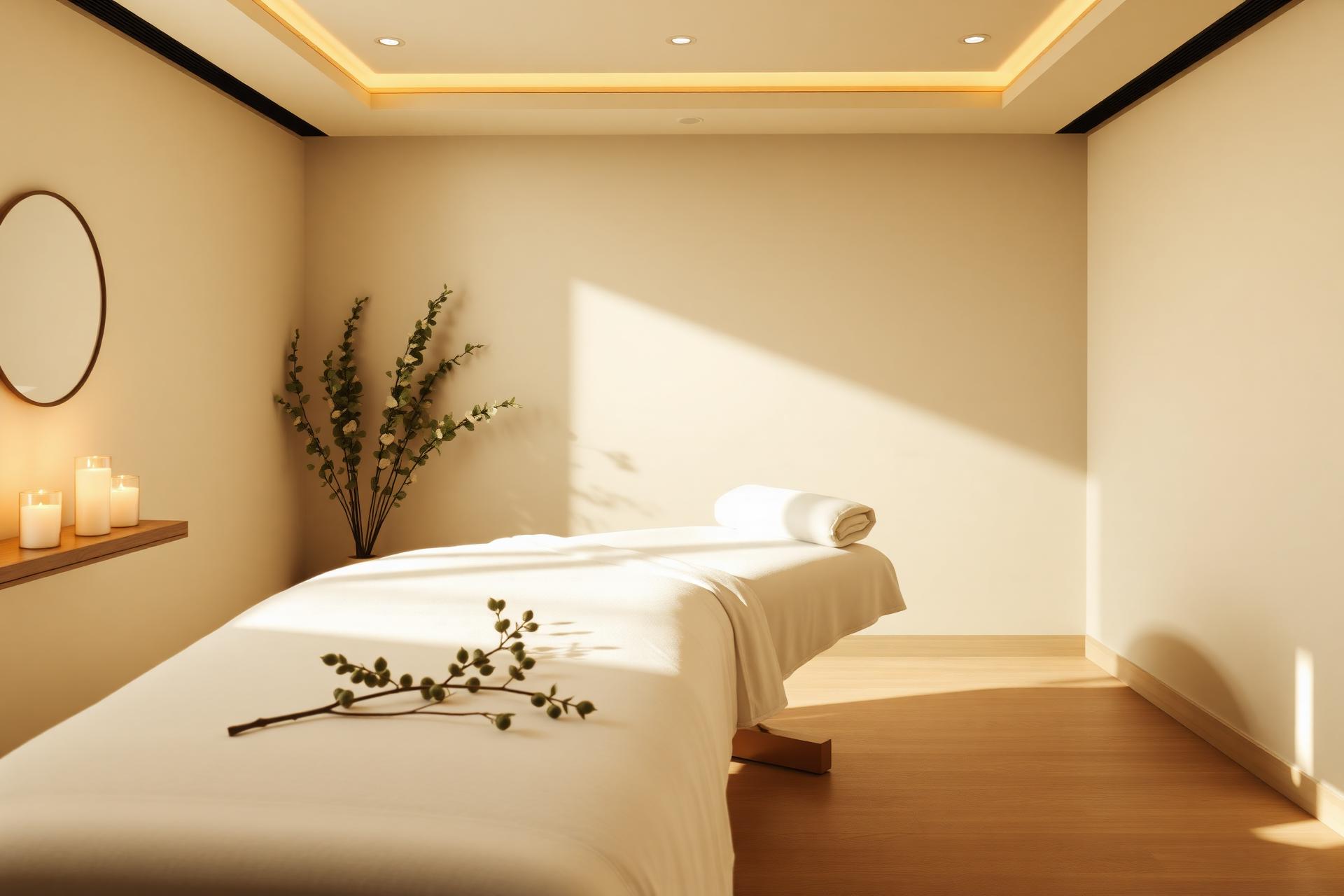 Sala de tratamiento elegante en YOKO SPA
